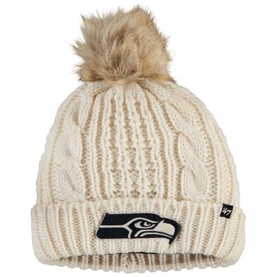 47 ' Cream Seattle Seahawks Meeko Cuffed Knit Hat