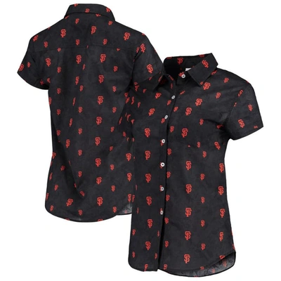 Foco Black San Francisco Giants Floral Button Up Shirt