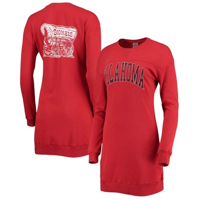 Gameday Couture Crimson Oklahoma Sooners 2-hit Sweatshirt Dress