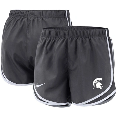 Nike Anthracite Michigan State Spartans Team Tempo Performance Shorts