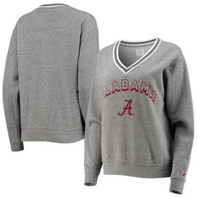 League Collegiate Wear Heathered Gray Alabama Crimson Tide Victory Springs Tri-blend V-neck Pullover