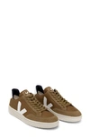 Veja V-12 Vegan Suede-trimmed B-mesh Sneakers In Brown