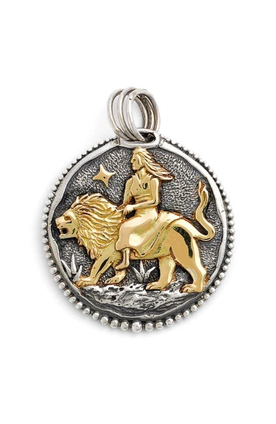 Konstantino Zodiac Pendant In Leo/ Silver/ Gold