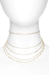 Panacea Five-strand Choker In Gold
