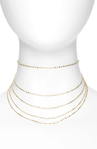 Panacea Five-strand Choker In Gold