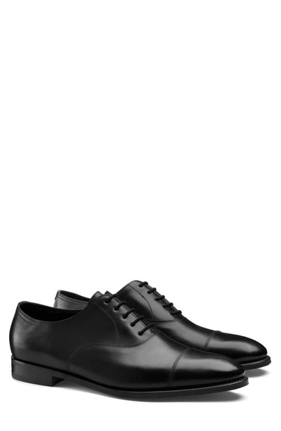 John Lobb Men's City Ii Cap Toe Leather Oxfords In Y Dark Brown