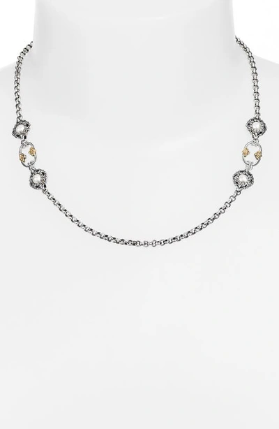 Konstantino 'selene' Station Necklace In Silver/ Gold