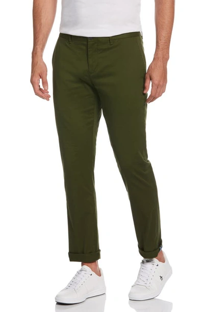 Original Penguin Slim Fit Stretch Chino Pants In Rifle Green