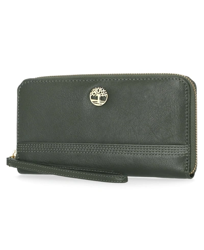 Timberland Women's Zip Around Wallet With Wristlet Strap In Olive
