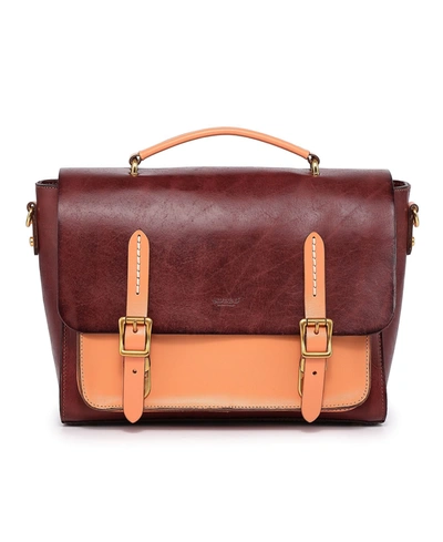 Old Trend Women's Genuine Leather Alder Brief Bag In Brown/beige