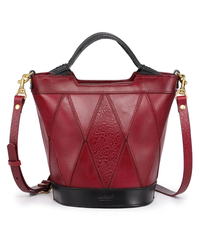 Old Trend Women's Genuine Leather Primrose Mini Tote Bag In Burgundy