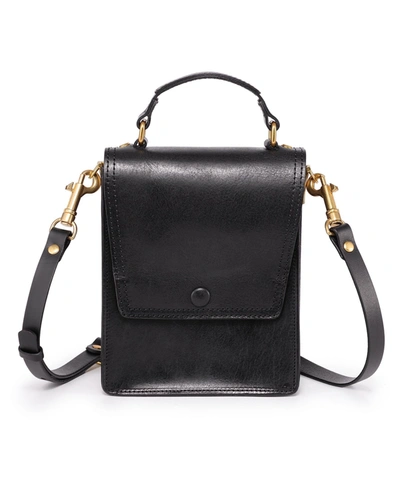 Old Trend Women's Genuine Leather Basswood Crossbody Bag In Black