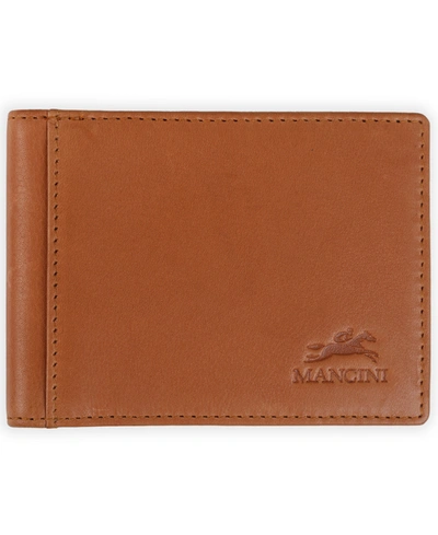 Mancini Men's Bellagio Collection Deluxe Slim Bill Clip Card Case In Cognac