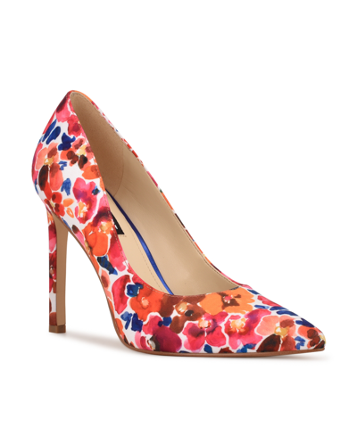 Nine West Women's Tatiana Pointy Toe Pumps Women's Shoes In Pink Floral