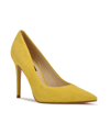 Nine West Women's Fresh Pointy Toe Pumps Women's Shoes In Yellow Suede