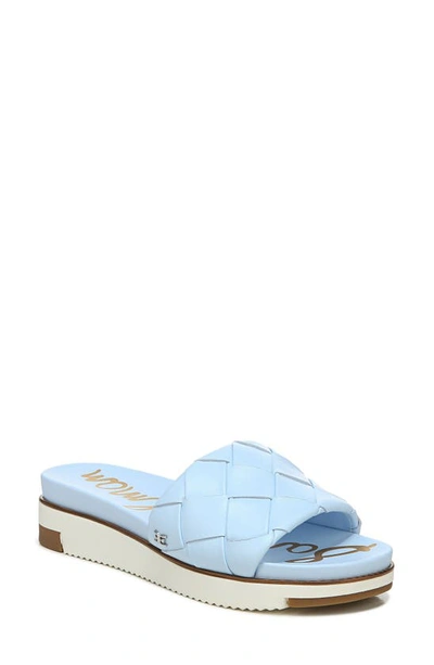 Sam Edelman Women's Adaley Woven Platform Sport Slides In Riviera Blue