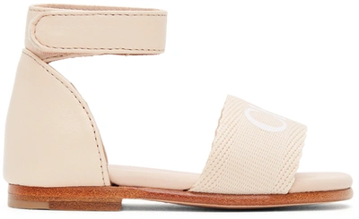 Chloé Baby Pink Woody Sandals In Pale Pink