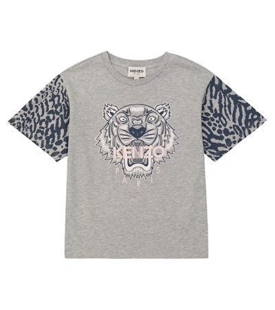 Kenzo Girls Teen Grey Marl Tiger T-shirt | ModeSens