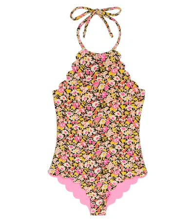 Marysia Bumby Kids' Mott Reversible Swimsuit In Blossom Flower Print