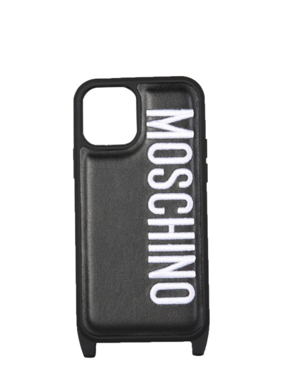 Moschino Logo-print Iphone 12/12 Pro Case In Black