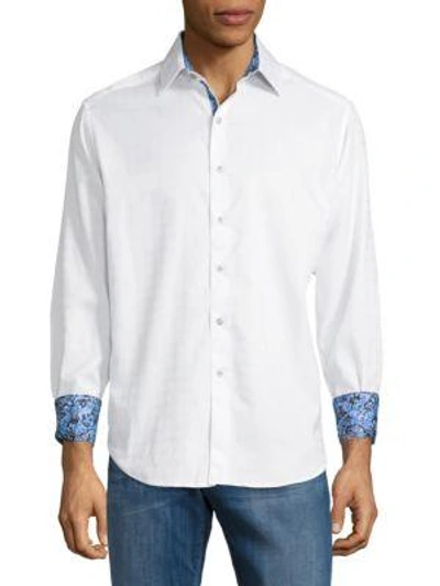 Robert Graham Rialto Cotton Button-down Shirt In White