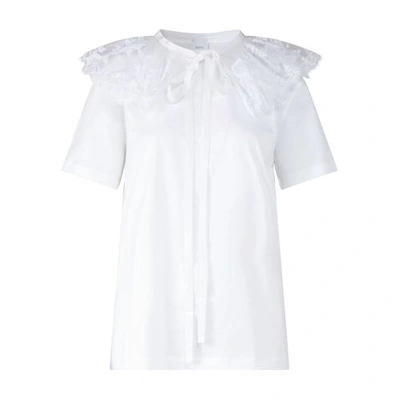 Patou Detachable Lace Signature T-shirt In White