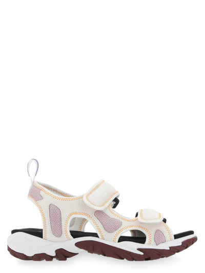 Mcq By Alexander Mcqueen Mcq Striae Sandal In Synthetic Leather And Mesh In Multicolor