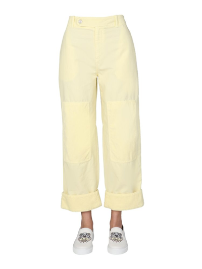 Kenzo Workwear Trousers In Yellow