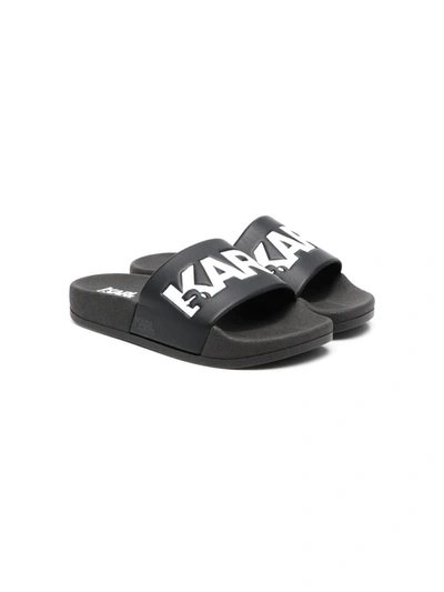 Karl Lagerfeld Black Karl Slide Sandals