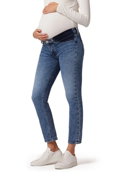 Hudson Nico Mid Rise Straight Maternity Jeans In Journey Home In Blue