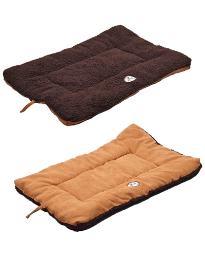 Pet Life Eco Paw Reversible Eco Friendly Pet Bed In Brown And Cocoa
