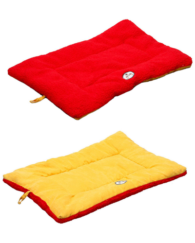 Pet Life Eco Paw Reversible Eco Friendly Pet Bed In Orange