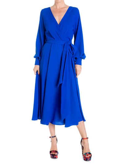 Meghan La Lilypad Midi Dress In Royal