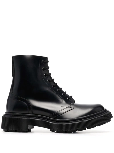 Adieu Type 165 Leather Ankle Boots In Black