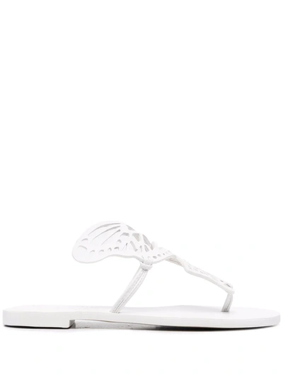 Sophia Webster Talulah Leather Butterfly Sandals In White