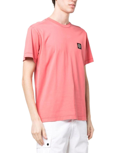 Tegenstander Savant Honderd jaar Stone Island Cotton T-shirt In Pink | ModeSens