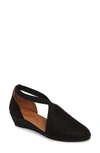 Gentle Souls By Kenneth Cole Natalia Wedge In Black Leather