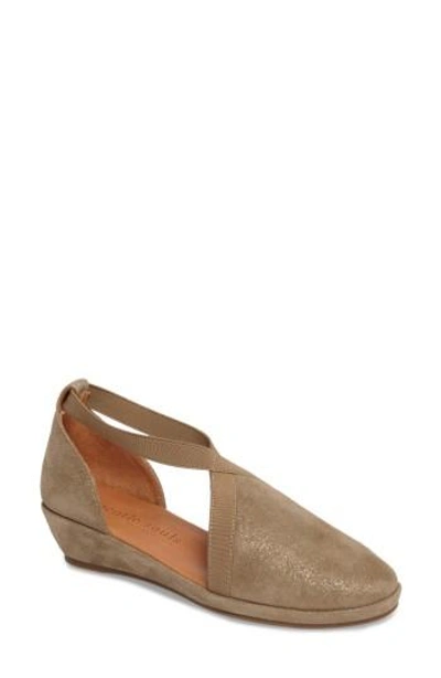 Gentle Souls By Kenneth Cole Natalia Wedge In Camel Leather