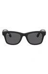 Ray Ban Stories Wayfarer 50mm Smart Glasses In Matte Black/ Dark Grey
