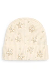 Lele Sadoughi Pearl Snowflake Beanie In Ivory