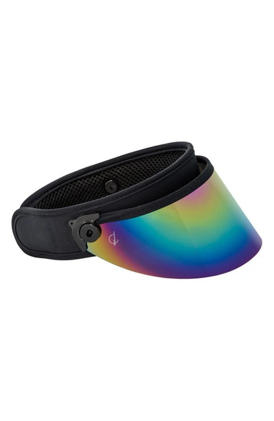 Bluestone Sunshields Shorty Lux Visor In Black/ Rainbow