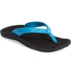 Olukai 'kulapa Kai' Thong Sandal In Aqua/ Black