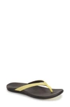 Olukai 'ho Opio' Flip Flop In Yellow Faux Leather