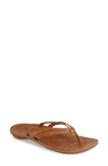 Olukai 'u'i' Thong Sandal In Sahara/ Sahara Leather