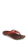 Olukai 'u'i' Thong Sandal In Ohia Red Leather