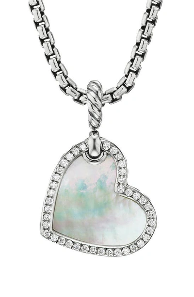 David Yurman Elements Heart Pendant In Mother Of Pearl