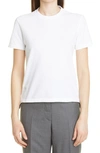 Thom Browne Tricolor Stripe Cotton Piqué T-shirt In White