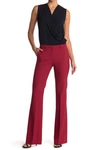 Theory Demitria 2 Stretch Good Wool Suit Pants In Crimson Melange