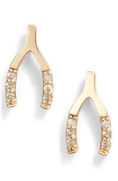 Set & Stones Florence Diamond Stud Earrings In Gold