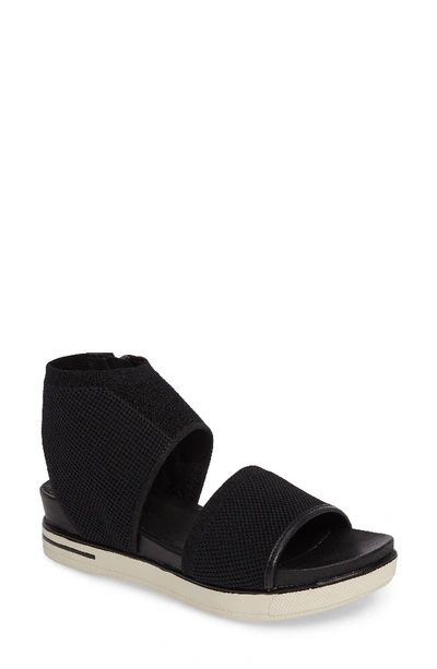 Eileen Fisher Knit Sport Sandal In Black Fabric